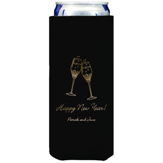 Champagne Crystal Toast Collapsible Slim Huggers